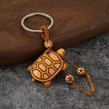 Brown Animal Figure Keychains With Beaded Cord Tails, 4 Styles view 4