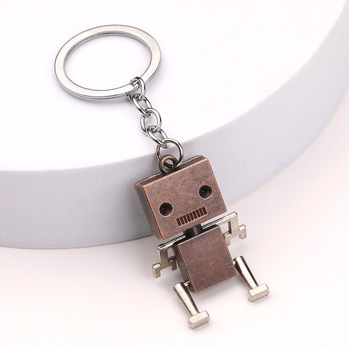 Creative Movable Robot Zinc Alloy Keychain Cartoon Bag Charm
