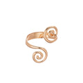 Spiral Open Cuff Bangle Matching Ring Set 2 Colors view 5