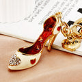 Jeweled Heart Accent Pump Keychains in Pink, White and Purple view 4