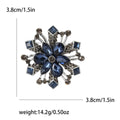 Radiating Crystal Flower Brooch in Blue or Multicolor Stones view 6