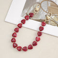 Acrylic Heart Bead Phone Chain Strap with Gold Swivel Clasps view 4