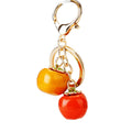 Twin Persimmon Keychains in Red, Orange and Yellow Green Colors view 5