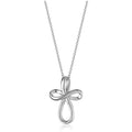 Silver Twisted Infinity Mobius Pendant Necklace Metal Chain view 2
