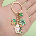 Flower Charm Keychains Featuring Green Butterfly Across 31 Pictured Variations view 2