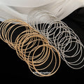 Textured Glitter Thin Bangle Stack Sets Gold Silver view 1