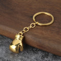 Boxing Glove Keychain in Black, Silver, and Gold Tone view 4