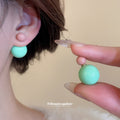Resin Irregular Round Earring Three Pair Color Mix view 2