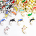 Colorful Dolphin Faux Pearl Pendant Charms in 20 Styles view 5