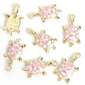 Patterned Enamel Turtle Jewelry Components For DIY Earrings And Bracelets Charms view 10