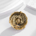 Flower Crystal Pearl Look Metal Brooch Pin 4.3 cm for Jackets and Lapels view 3