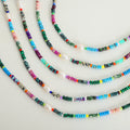 Multicolor Disc Bead Necklace Freshwater Pearl Accents view 3