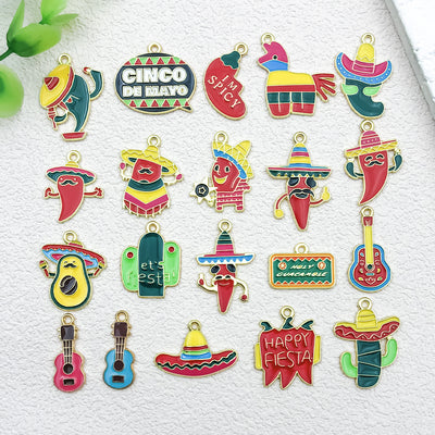 Printed detail graphic for the chili pepper charms