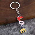 Multicolor Metal LOVE Letter Keychain In Two Styles view 4