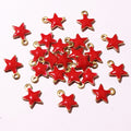 Tiny Enamel Star Pendant Charms in Eight Color Options view 12