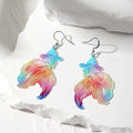 Silver Tone Rainbow Openwork Geometric Hook Earrings view 4