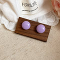 Seven Color Smooth Round Bead Minimal Stud Earrings view 8