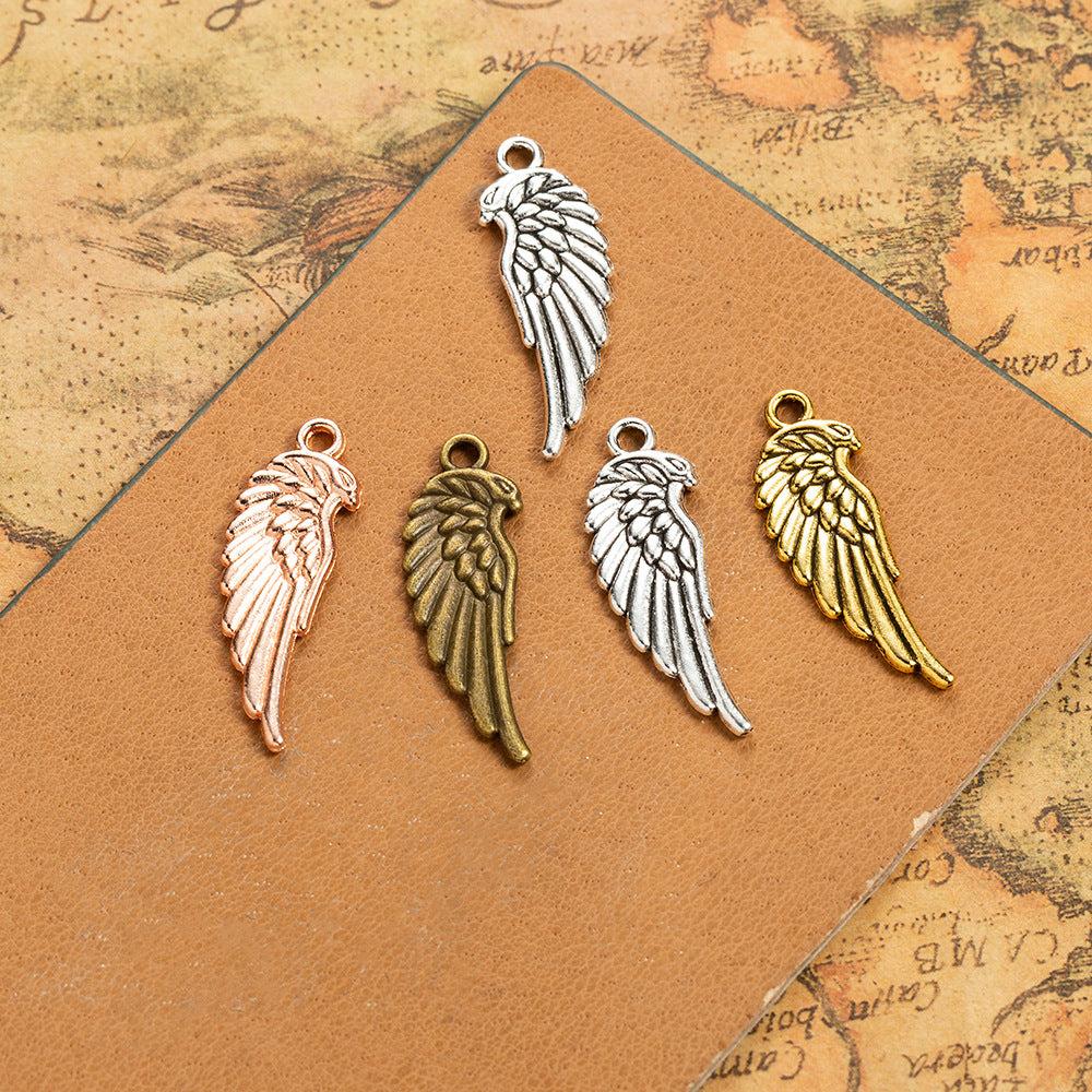 33x11mm Double-Sided Alloy Eagle Wing Charm Pendant