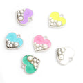 Pastel Enamel Heart Charms with Pearl Accents in Six Colors view 4