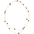 Brown Beaded Layered Pearl Necklace Decorative Jewelry Design view 5