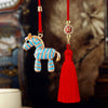 Sky-Blue Car-Hanging-Zebra