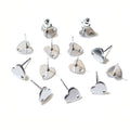 Heart Shaped Stainless Steel Earring Posts in Three Finishes view 8
