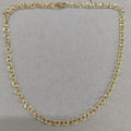 Textured Oval Link Chain Necklace Gold or Silver Tone view 6