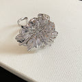 Oversized Metal Flower Cuff Bracelets Rings Eight Styles view 9