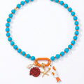 Ocean Charm Beaded Necklace With Shell And Star Details view 4