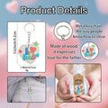 Heart-Shaped Wood I Love You Dad Keychain With Metal Split Ring view 4