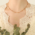 Dainty Metal Bead Drop Chain Choker Necklace Three Tones view 6