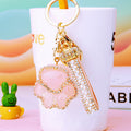 Crystal Paw Keychains with Matching Jeweled Straps in Five Colors view 2