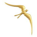 Sleek Swallow Brooch In Gold And Silver Tone Finishes view 5