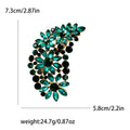 Rhinestone Floral Leaf Cluster Brooch Ten Colorways view 11