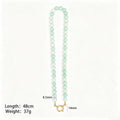 Multicolor Eight Point Five Millimeter Round Bead Carabiner Necklaces view 12