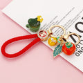 Persimmon Orange and Leaf Keychains in Plain Loop and Cord Options view 4