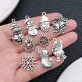 Antique Silver Christmas Tree and Snowflake Metal Charms with 28 Listed Options view 3