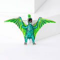 Colorful Flying Pterosaur Brooch with Wide Enamel Wings view 6
