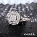 Silver Tone Layered Halo Ring With Clear Round Stones view 5