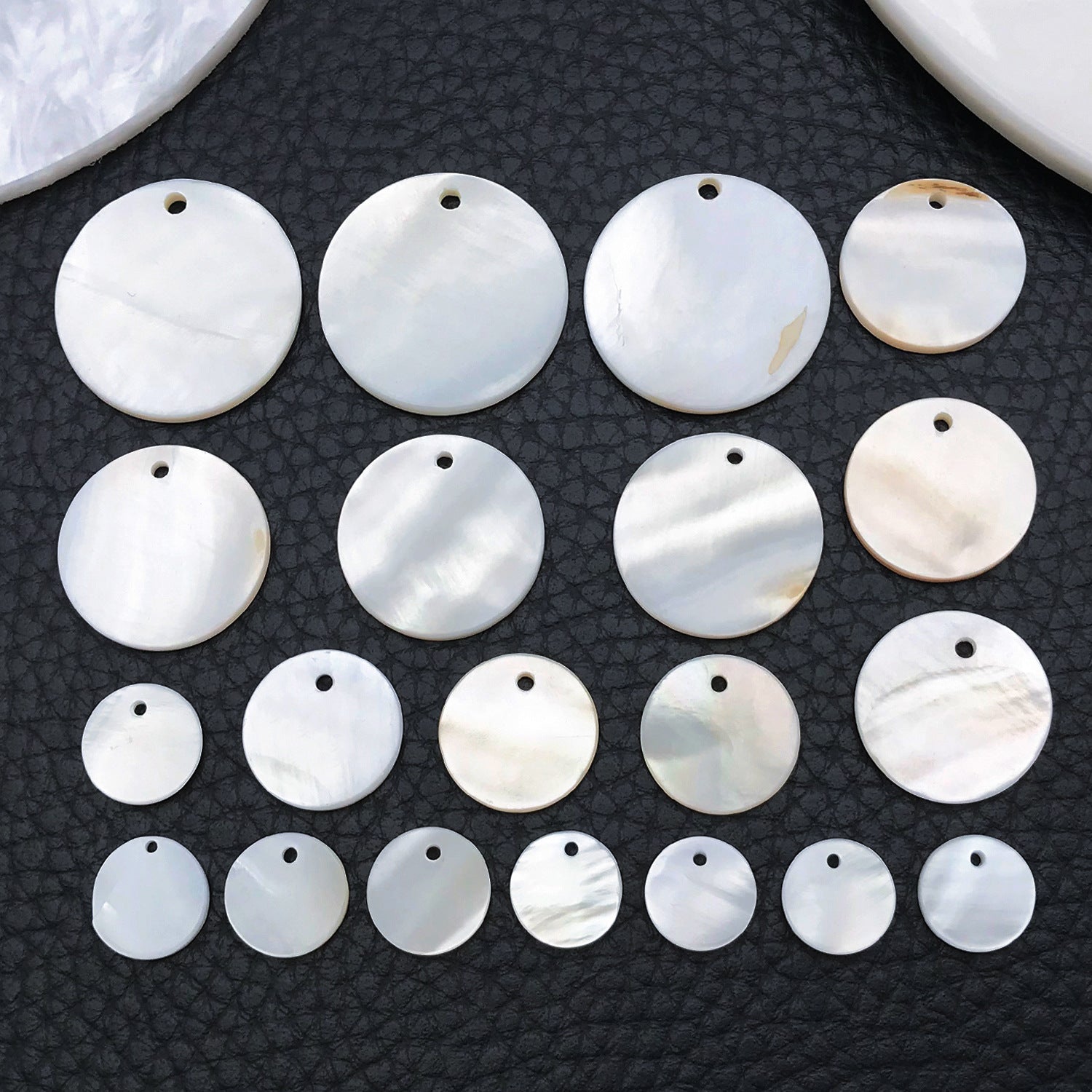 Zinc Alloy Shell Disc Charm Pendants for DIY Bracelet Necklace Jewelry Making