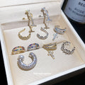 Assorted Crystal Single Ear Cuffs in Ten Geometric Designs view 2