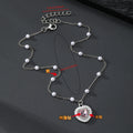 Silver Heart Pendant Pearl Station Necklaces Four Styles view 4