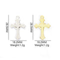 Crystal-Accented Gold Silver Cross Alloy Pendant Components in 2 Styles view 2