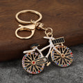 Rhinestone Bicycle Alloy Keychain Fashion Bike Model Pendant Gift