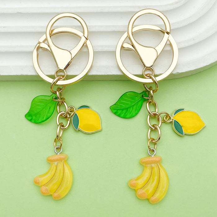 Strawberry, Cherry and Lemon Charm Keychains in 43 Pictured Variations for Bags and Keys