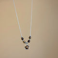 Layered Cord and Tiger Eye Look Beaded Pendant Necklaces view 7