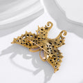 Butterfly Crystal Three Designs Metal Brooch Pin for Jackets and Lapels view 3