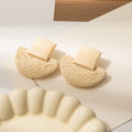 Five Woven Round and Semicircle Statement Earrings view 7