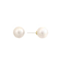 White Pearl Look Round Stud Earrings in Five Sizes view 5
