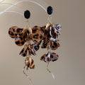 Leopard Print Fabric Petal Cascade Stud Earrings Jewelry Accessory view 6
